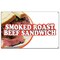 Signmission Smoked Roast Beef Sandwich Banner Concession Stand Food Truck Single Sided B-96 Smoked Roast Beef Sandwich19 - alternate 1